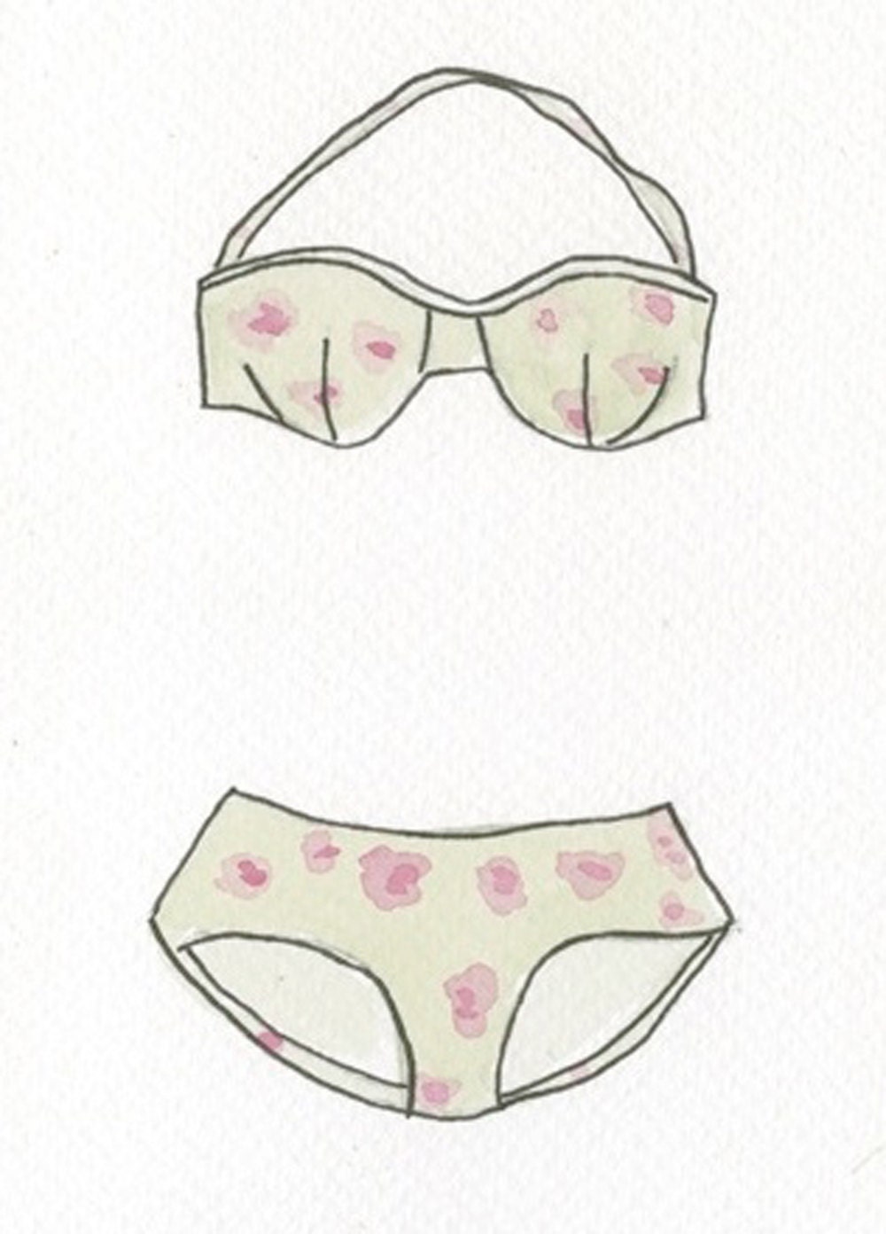 bikini drawing