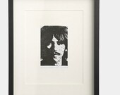 George Harrison linocut print
