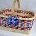 Handwoven Reed or Wicker Market or Tote Basket with Disney Theme, Mickey, Minnie, Donald, and Daisy