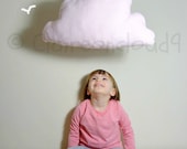 CLOUD MOBILE Lovely Soft Fleece Light Pink Hanging Floating Dreamy Cloud - Baby Nursery Childs Decoration