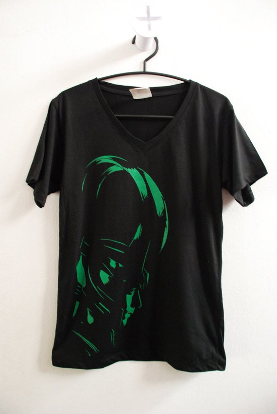 Loki silhouette green print T-shirt