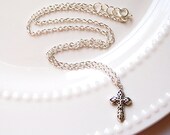 Silver Cross Necklace Sterling Silver Jewelry