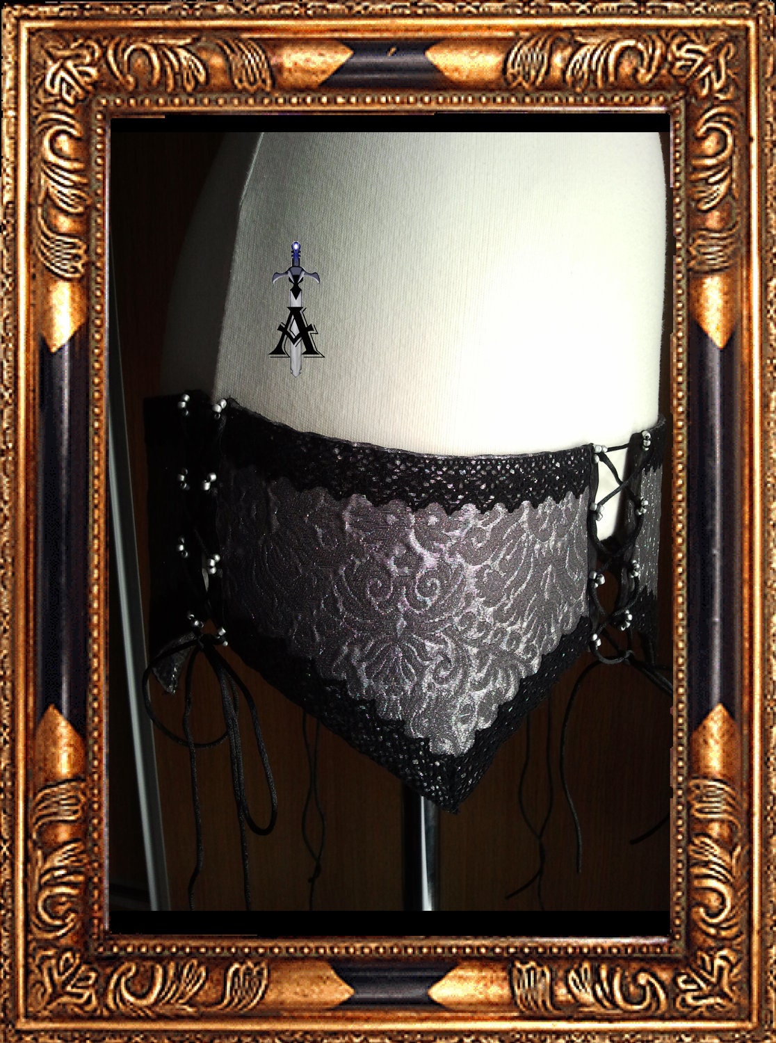 silver, grey, black, belt, steampunk, gothic, belly dance, bellydance, circus, tribal, costume, gypsy, tribal fusion, burlesque, goth