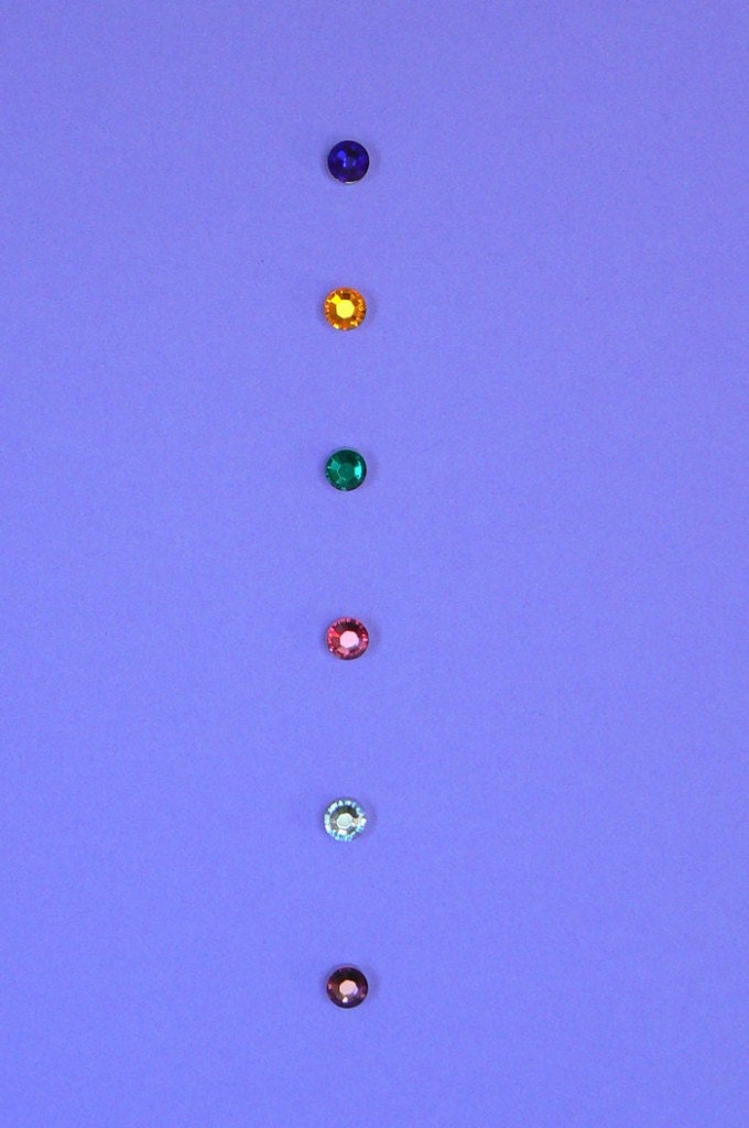 Swarovski Crystal Magnetic Wine Charms Color Set 2 : magnetic wineglass charms