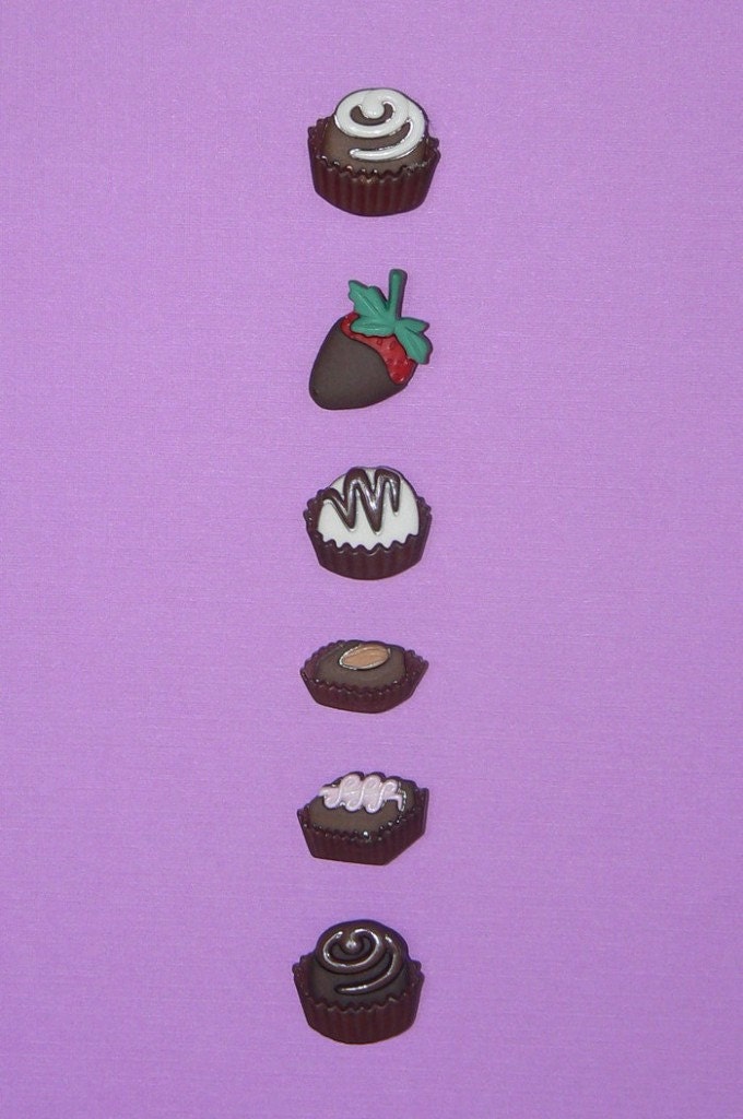 Chocolate Desserts : magnetic wineglass charms