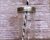 Mason Jar Cup 24 oz Tumbler bpa Free Straw You Chose Color - Travel Mug Great Gift