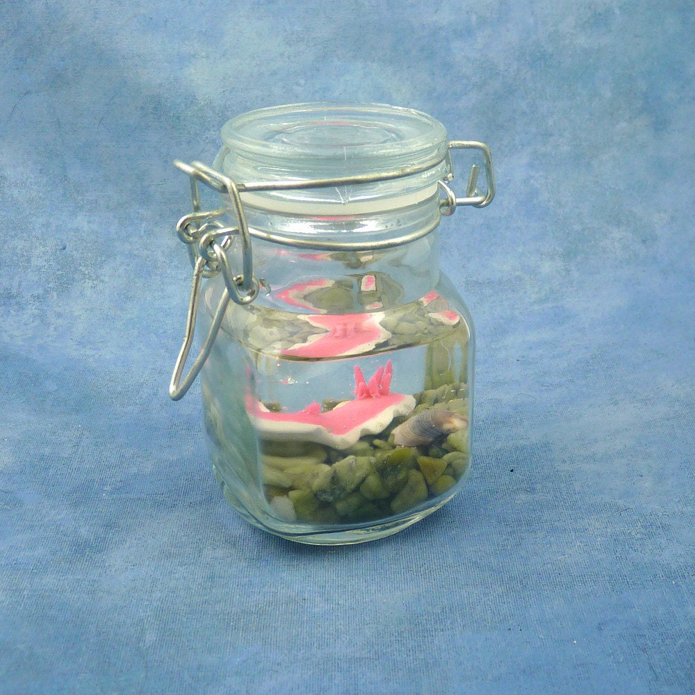 Pink Nudibranch Mini Perma-Pet, Original Sea Slug Sculpture