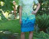 SALE Stunning Mendel Creation 60s Floral Ombre Dress