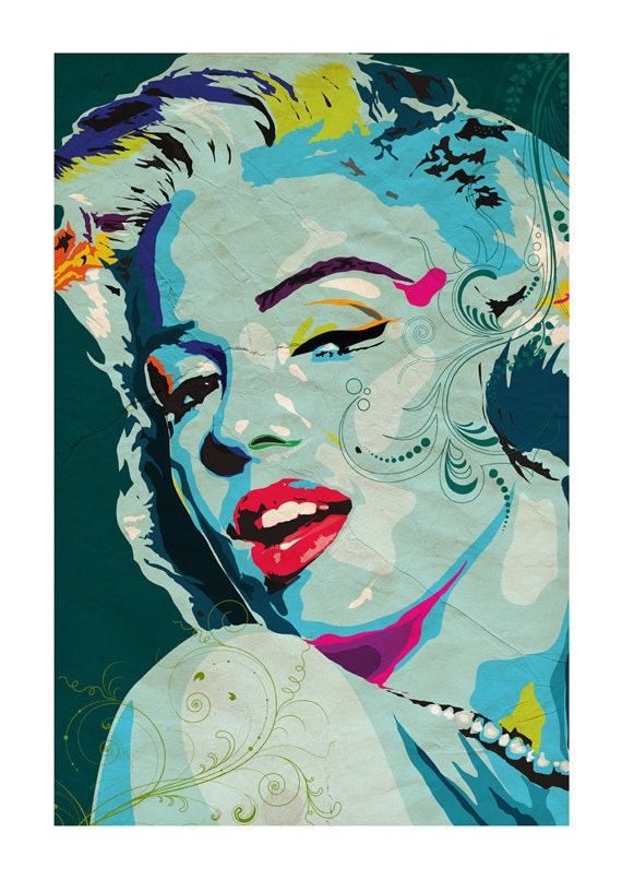 Marilyn Monroe Art Print - A4 8.3" X11.7" Portrait