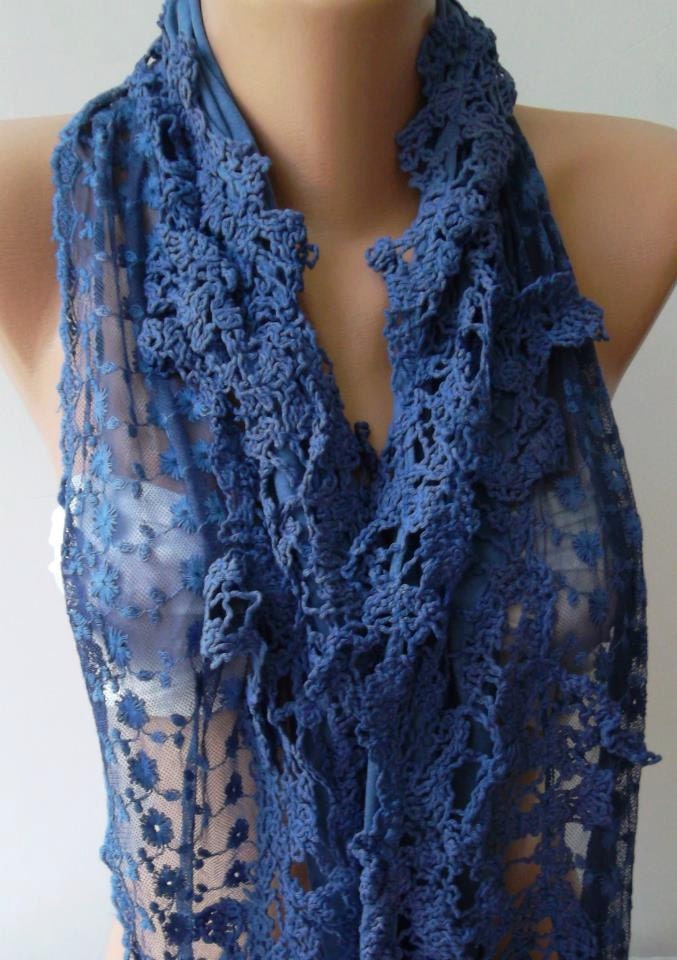 Cobalt blue Georgeus Scarf elegant scarf Mothers Day