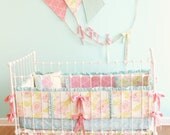 Custom Baby Crib Bedding -  "Fly Away With Me"  couture cribset