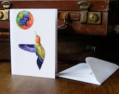Hummingbird Nebula Greeting Card