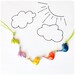 Cute funny Birds Colorful Necklace - flock of birds