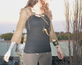 Spring Crochet Cotton Bolero - Women's Spring Bolero - Ecofriendly Bolero