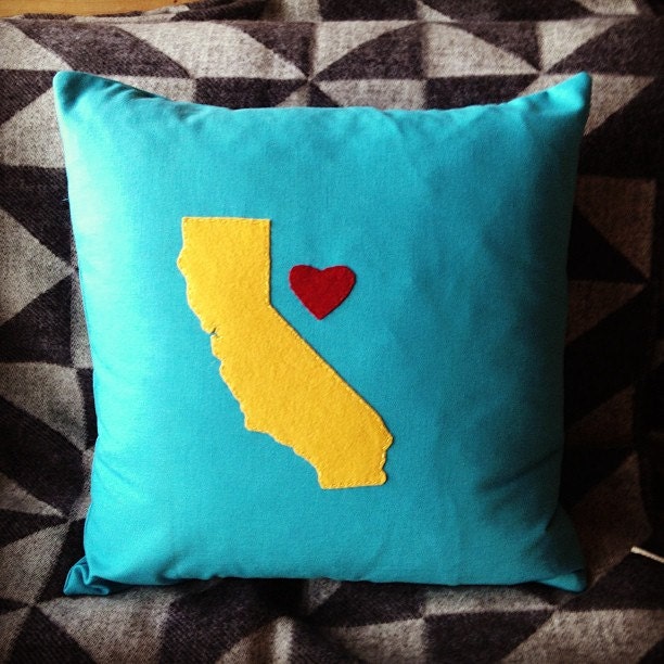 PRE-ORDER - California Love or New York Love Pillow Cover for 18" x 18" Pillow Minor Thread Handmade