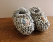Trees in Blue Baby Booties