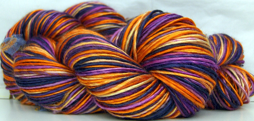 HandSpun Bamboo Yarn Halloween Sunset 240 yards
