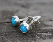 sterling silver and turquoise stud earrings