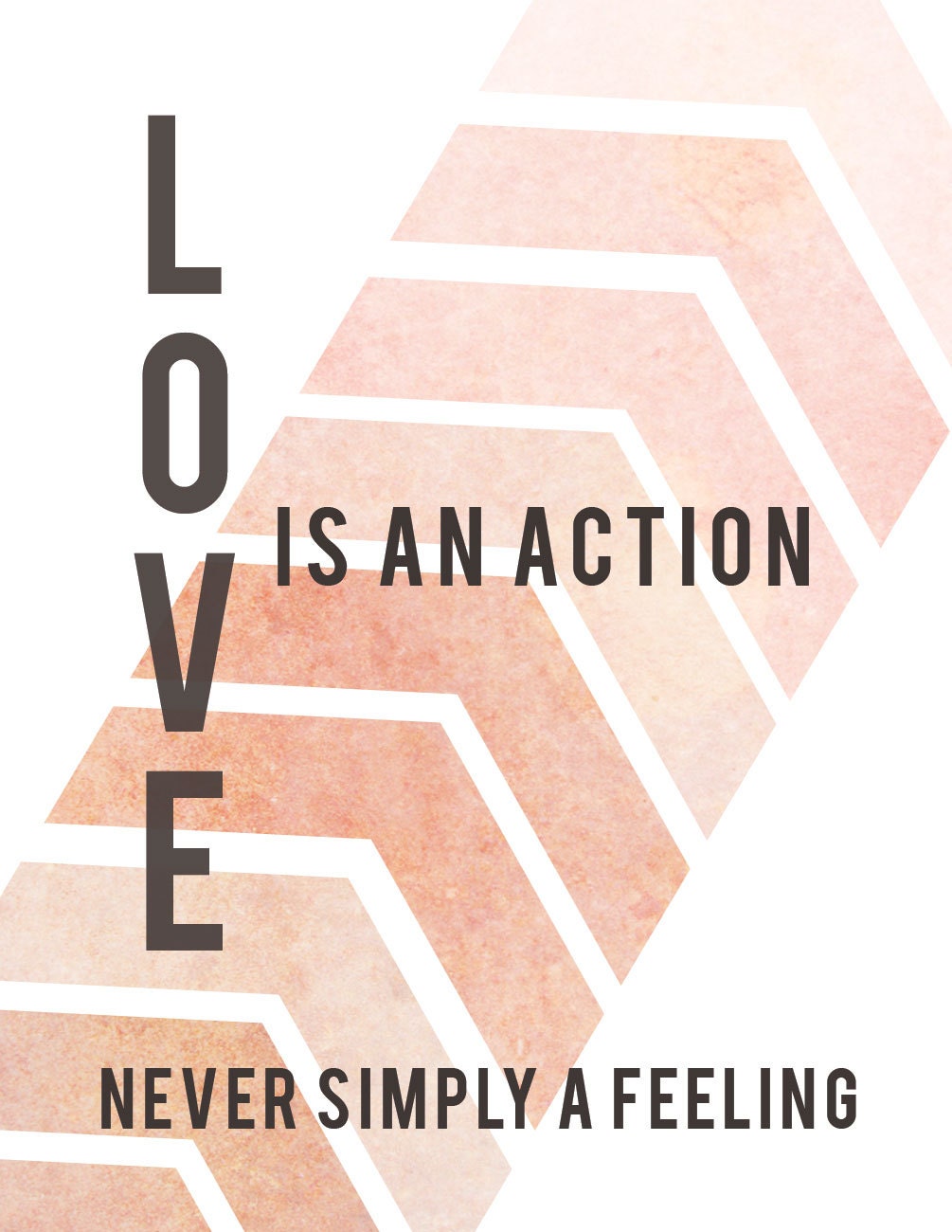 love is an action... 8.5 x 11 print