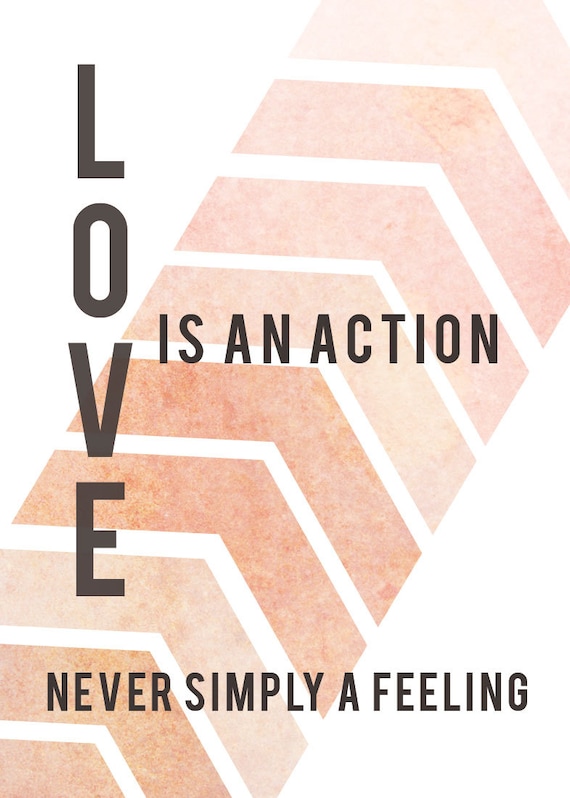 love is an action... 5x7 print