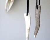 Antler Tip Necklace, black suede cord - CHIPPED TIPS - nature-inspired jewelry. men, unisex, woodland fashion, dark antler tip only