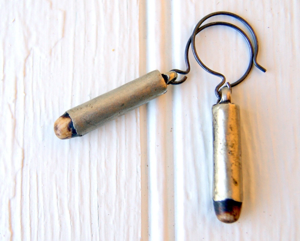Fertility Bead Earrings - antique fertility beads, oxidized sterling silver earwires