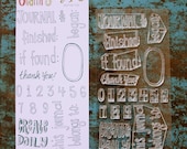 journal this clear set of unmounted polymer stamps