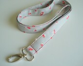 Mushroom Fabric Lanyard Keychain