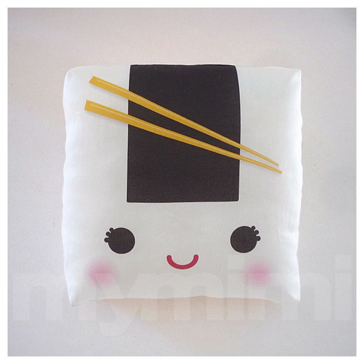 Decorative Mini Pillow, Sushi Toy Pillow - Yummy Onigiri