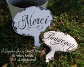 MERCI BEAUCOUP Paddles, Mr and Mrs Paddles, Dr and Mrs Paddles, Hand Held Photo Props, WEDDING Decor, Fan, Wedding Sign