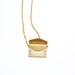 little love note - brass envelope charm on vintage chain