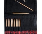Hiyahiya Interchangeable Bamboo Knitting Needle Set Sizes 2-8 4" Tips & Panda Measuring Tape