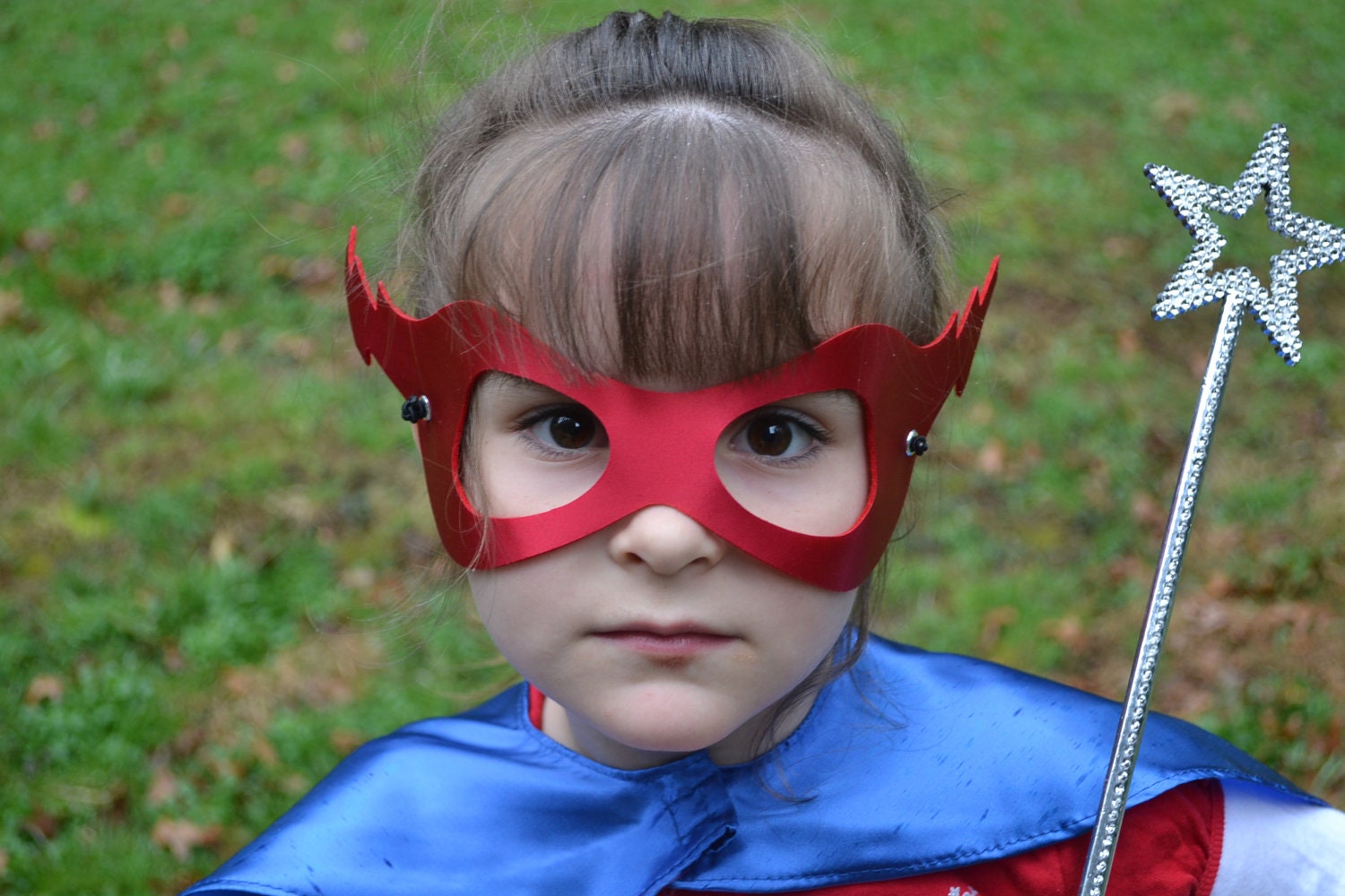 Superhero mask kid lightenbolt or Princess Seen in INC Magazine Il_570xn