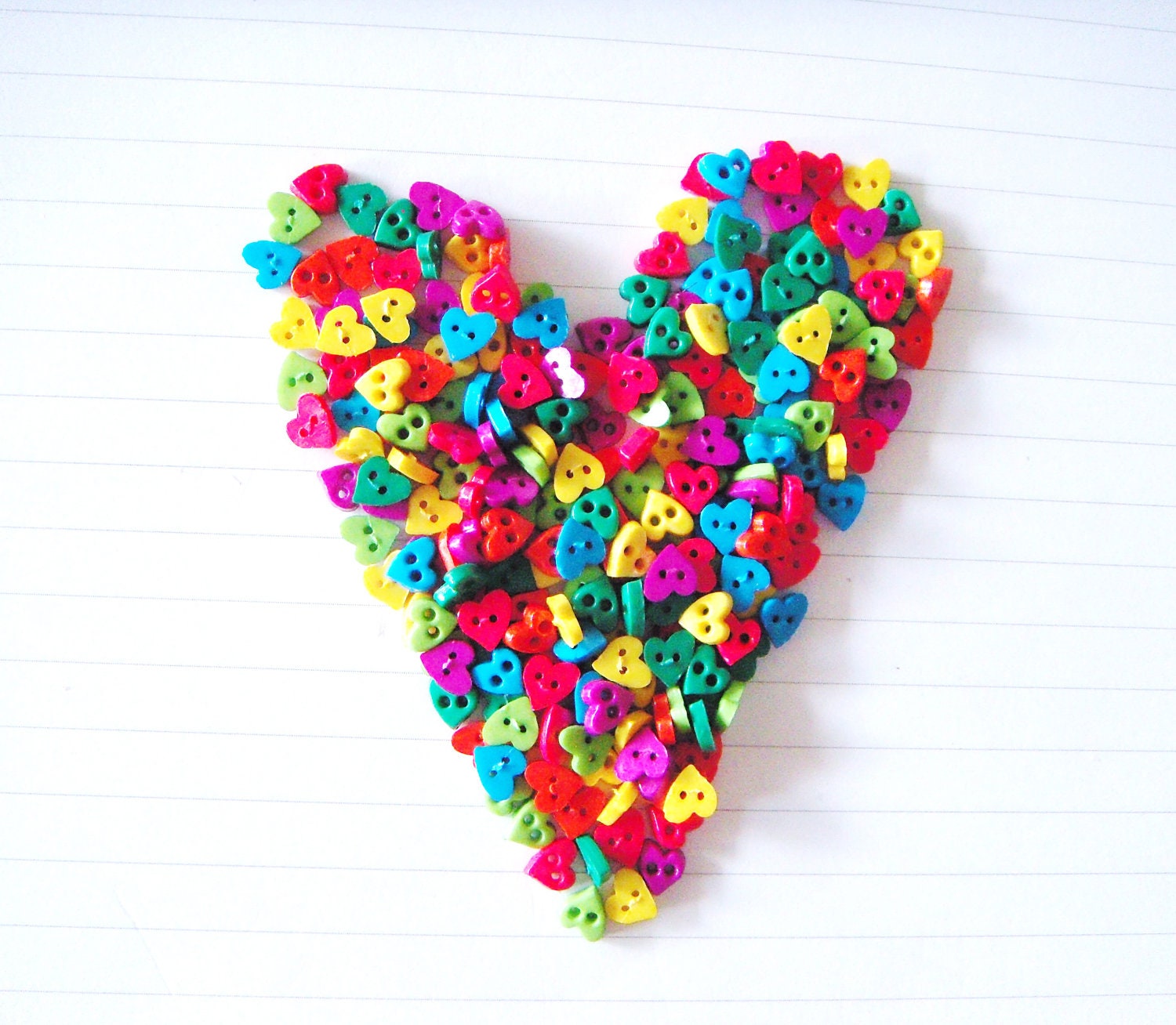 RAEWADOLLY 50pcs Heart Button 6mm for Doll clothes, Blythe, Pullip, Dal, Barbie