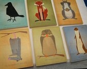 Woodland Critter Series Art Blocks - Set of 6 Art Blocks - Pick the Critters - 8 in x 10 in - All the Nursery Decor You Need - Nursery Art