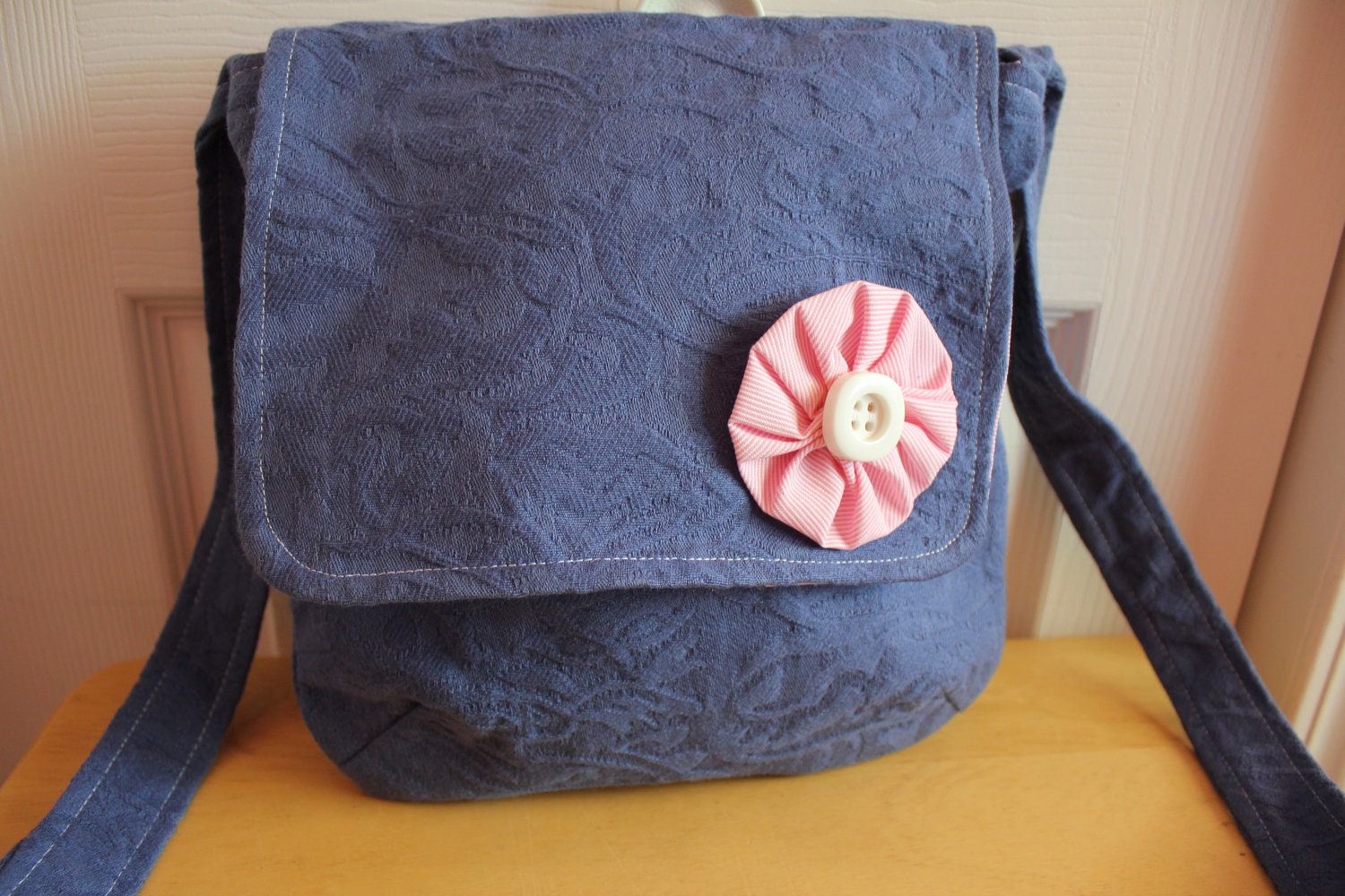 Blue Messenger Bag with Yoyo