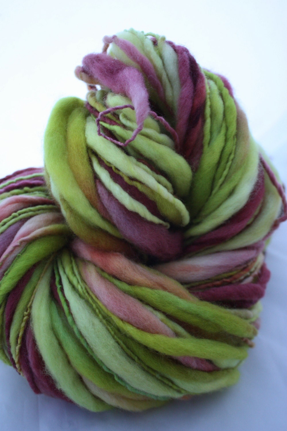 PEAR TREE - handpun thick and thin organic merino wool