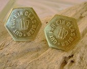 Boys Night Out - Vintage German Beer Tokens Recycled Repurposed Cufflinks, Man Gift, Mens Gift, Groomsman Gift