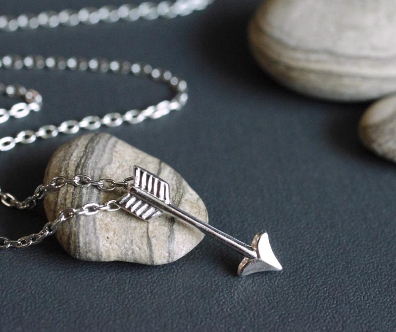 NEW . little arrow . silver . navajo inspired necklace