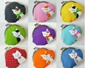 Custom kitty cat coin purse - personalize it with your own colors