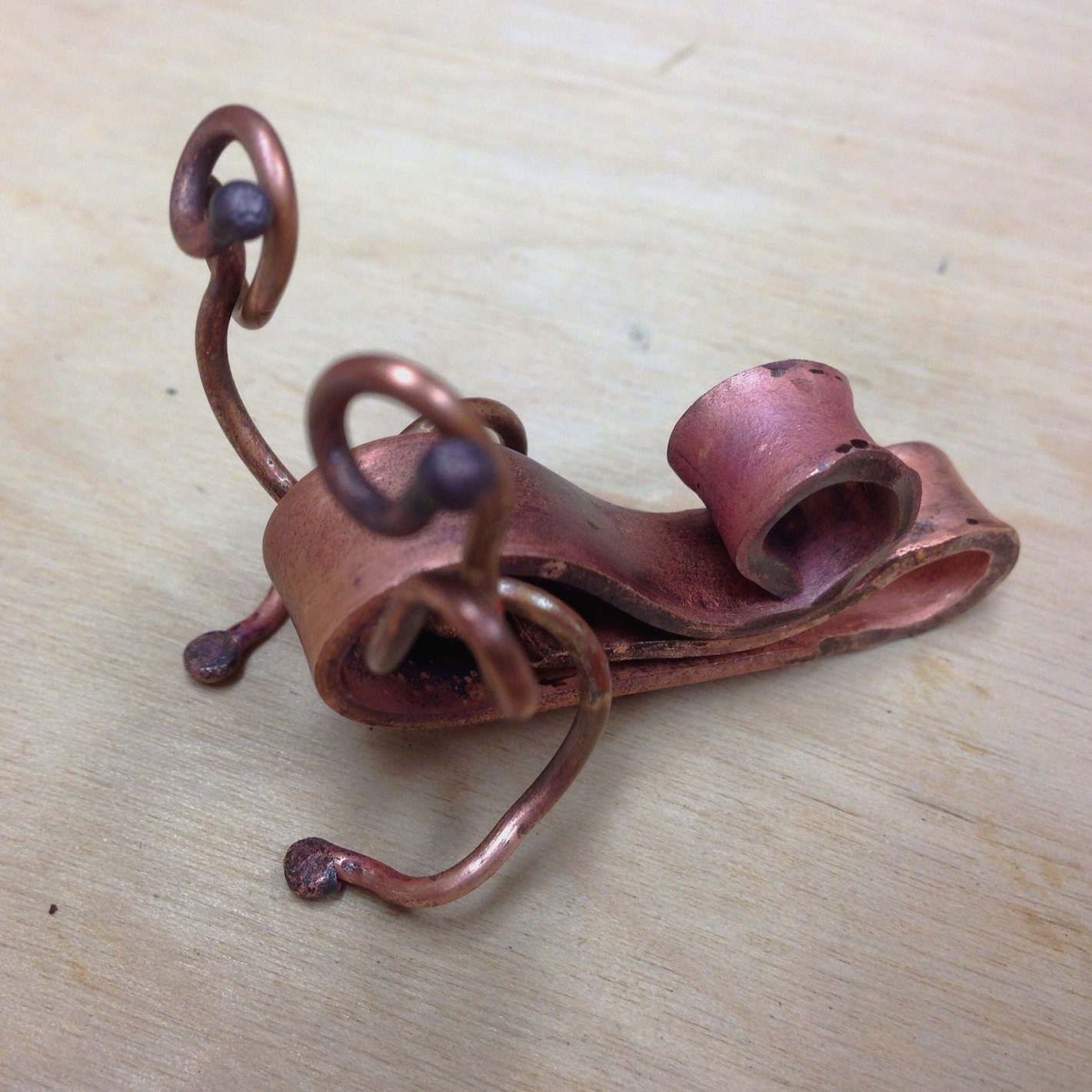 Copper Bug Sculpture Windowsill Shelf Ornament