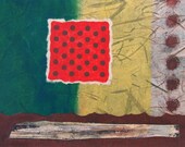 Inner Circles - small original abstract collage