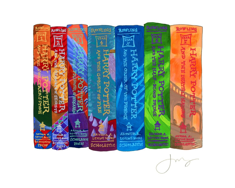 Ideal Bookshelf 455: Harry Potter (8x10" print)