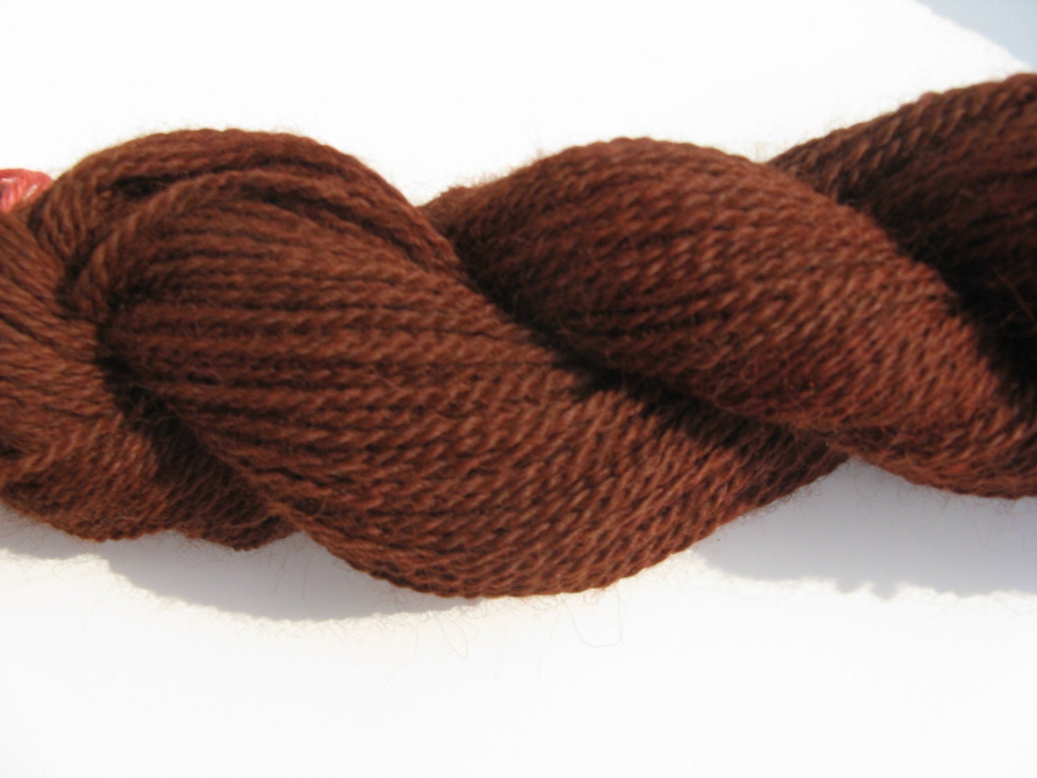 Brown/Red Hand dyed Farm Grown Alpaca Yarn  - 250 yards
