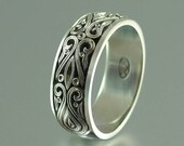 The PRINCE CHARMING 14k white gold mens wedding band