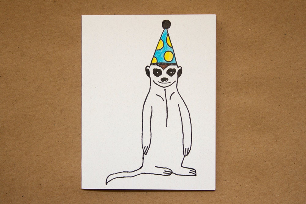 MEERKAT BIRTHDAY I merely wanted to wish you a happy birthday CARD