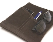 Men's Google Tablet Case Nexus 7 or 10 Cover Handmade Zipper Padded Sleeve External Pocket - Brown Corduroy