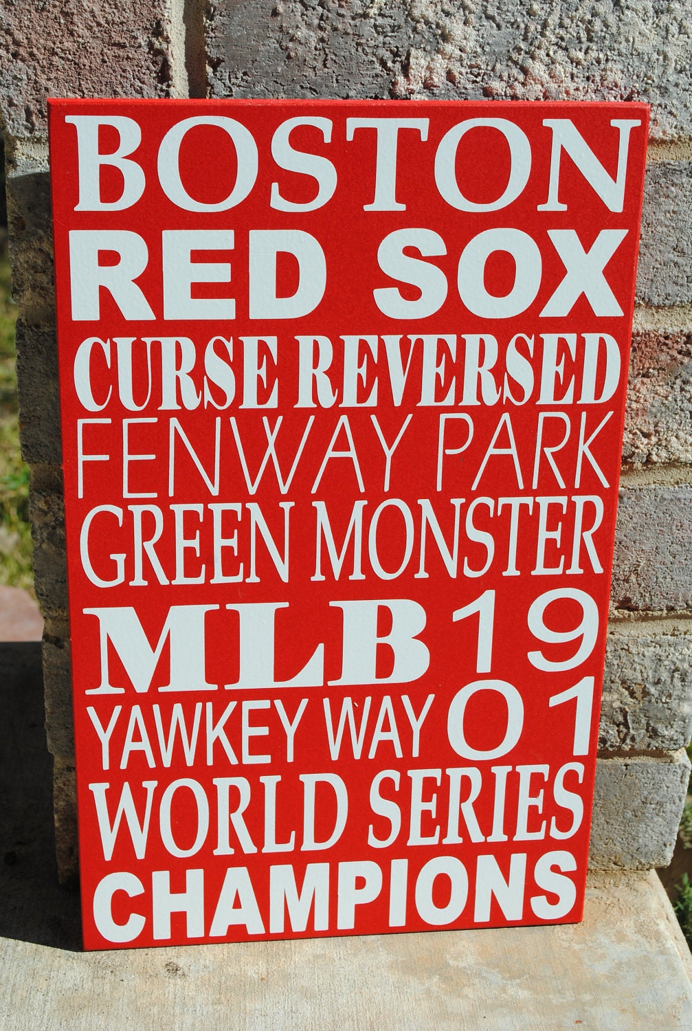 Subway Art Finished Sign--Customize your own--vinyl---BOSTON RED SOX