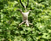 Tiny Possum Necklace - needle felted