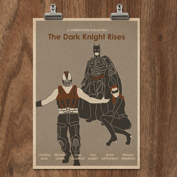 The Dark Knight Rises 16x12 Batman Movie Poster Print